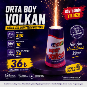 Sis Efektli Organizasyon Orta Boy Volkan - Venüs Konik 667